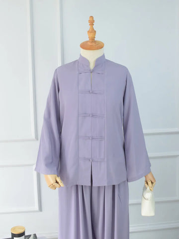 YUNA - LILAC MANDARIN TOP