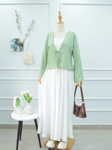 MINT AFFAIR - FRONT TIE MODEST COVERUP TOP