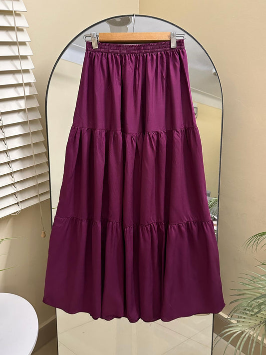 VIOLET DUSK - PURPLE 3 TIERED SKIRT