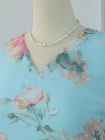 ALARA - AQUA BLUE FLORAL FAIRY KURTI
