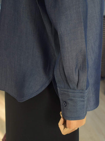 LUNEL - SOFT DENIM OVERSIZED BUTTON-DOWN SHIRT