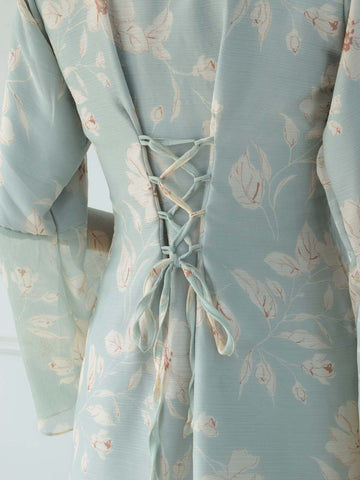 ALTHEA - LIGHT SEA GREEN FLORAL FAIRY KURTI