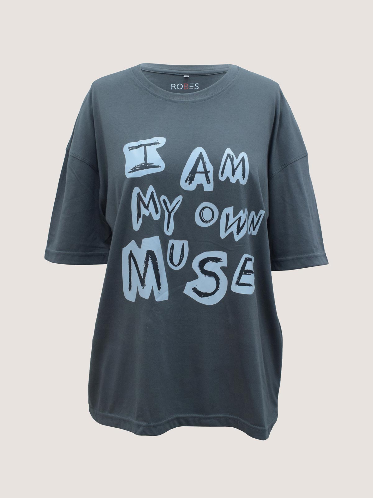 OWN MUSE - GREY OVERSIZED T-SHIRT