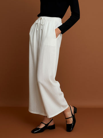 LINA - WHITE WIDE LEG PANTS