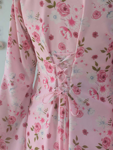 NAYARA - LIGHT PINK FLORAL FAIRY KURTI