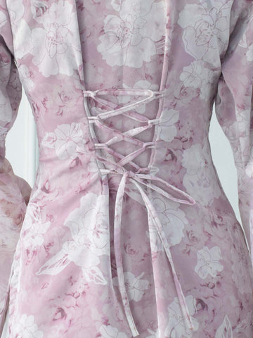 SERINA - MAUVE FLORAL FAIRY KURTI