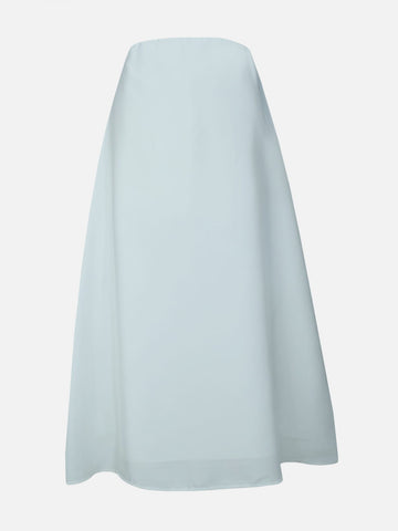 IVORIE - WHITE A-LINE SILK SKIRT
