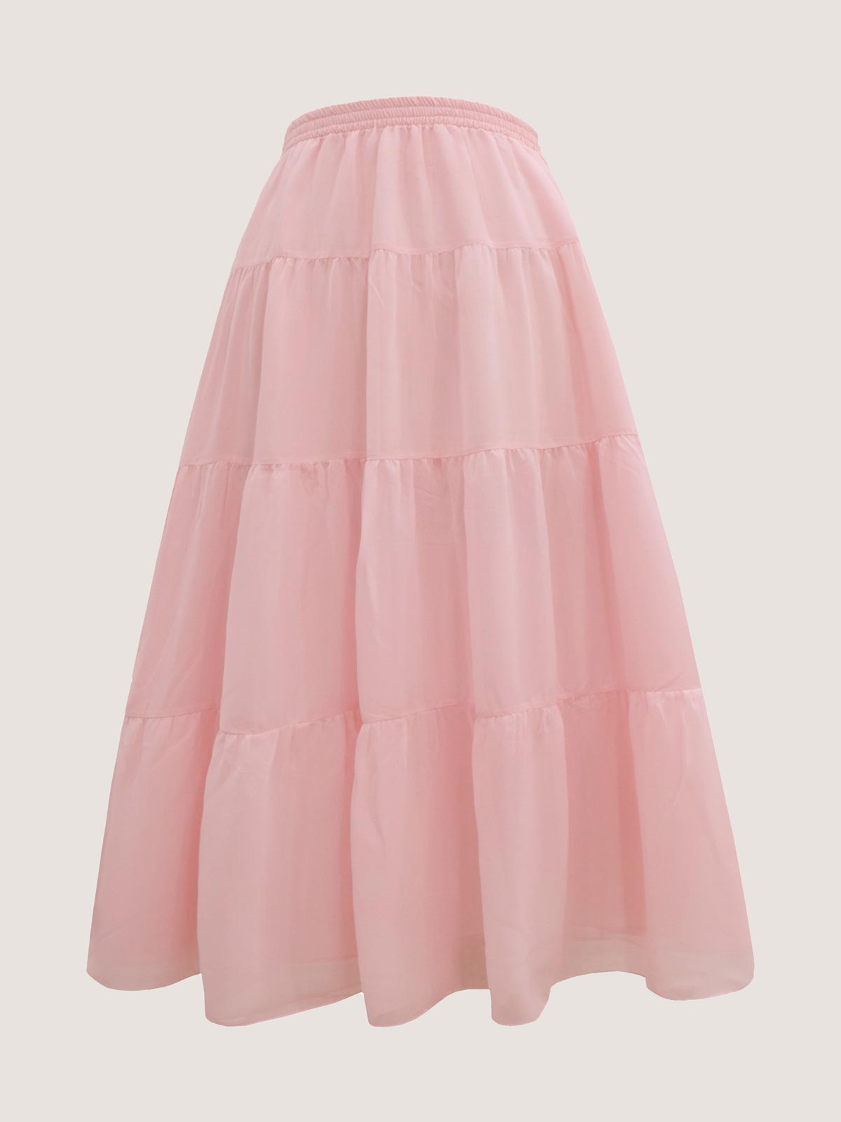 LYVIA - PASTEL PINK 4 TIERED CHIFFON SKIRT