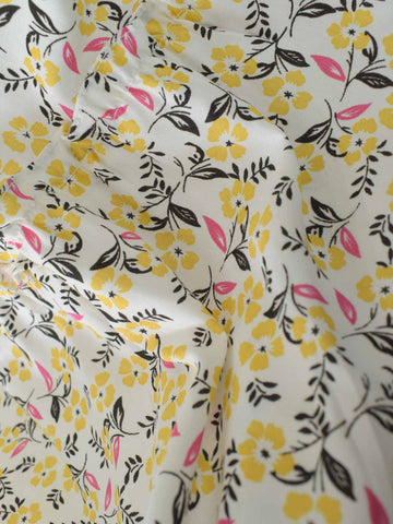 ELARIA - YELLOW FLORAL 3 TIERED SKIRT