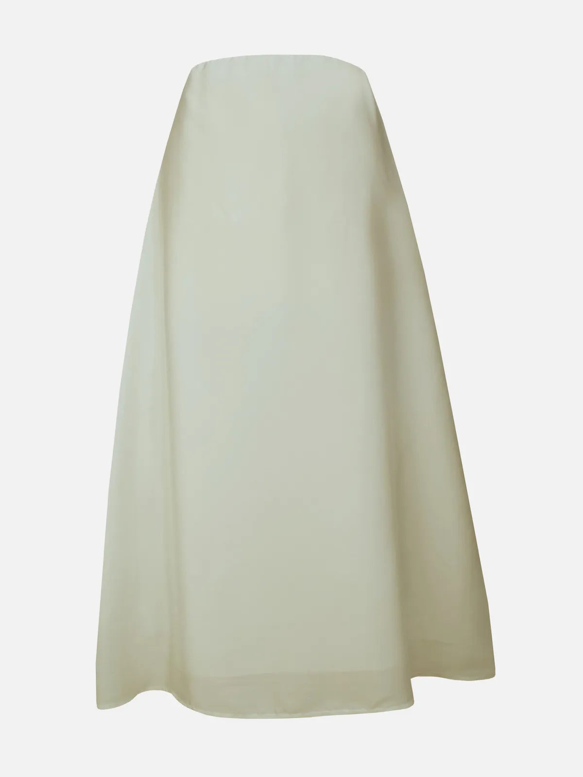 AMORIE - BEIGE A-LINE SILK SKIRT
