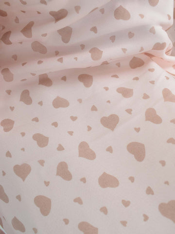 CALISTA - PEACHY PINK HEART PRINTED FAIRY KURTI