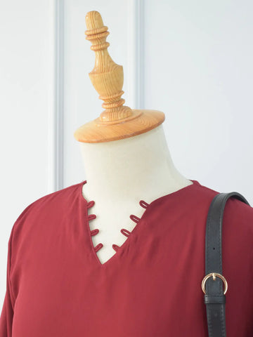 RAVELLE - MAROON TOP
