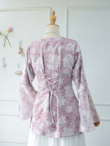 SERINA - MAUVE FLORAL FAIRY KURTI