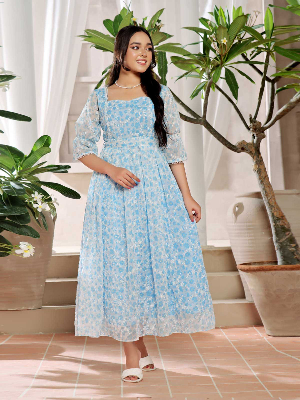 Summer Max Fashion Long Dresses Carys Net Panel Dress