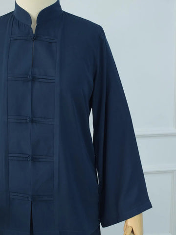 YULAN - DARK BLUE MANDARIN CO-ORD