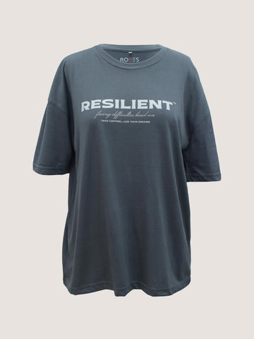 RESILIENT - GREY OVERSIZED T-SHIRT
