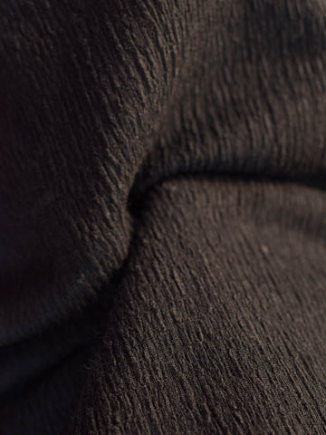 VESPER - BLACK TEXTURED ASYMMETRICAL TOP