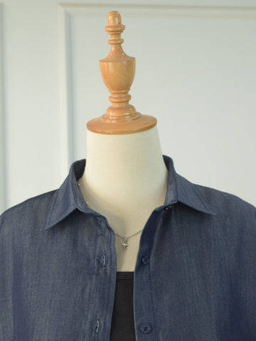 LUNEL - SOFT DENIM OVERSIZED BUTTON-DOWN SHIRT