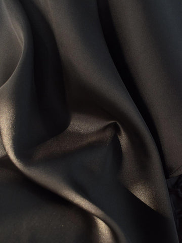 VALENCIA - BLACK SILK CAPE DRESS