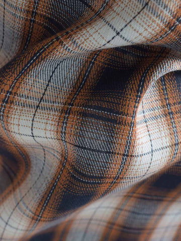 RUSTY BLUE - BROWN & BLUE CHECKERED SKIRT