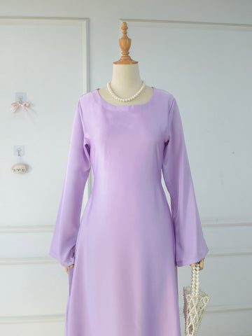 ELYSIA - LILAC SILK CAPE DRESS