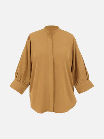 ZINNIA - MUSTARD OVERSIZED BUTTON DOWN SHIRT