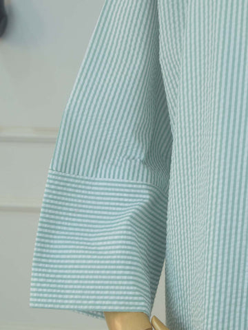 VERALINE - GREEN TEXTURED STRIPE TOP