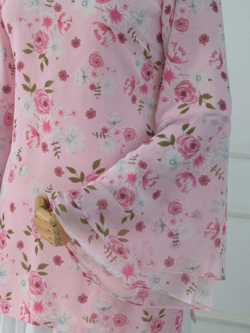 NAYARA - LIGHT PINK FLORAL FAIRY KURTI