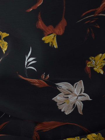 VAELORA - BLACK FLORAL FAIRY KURTI