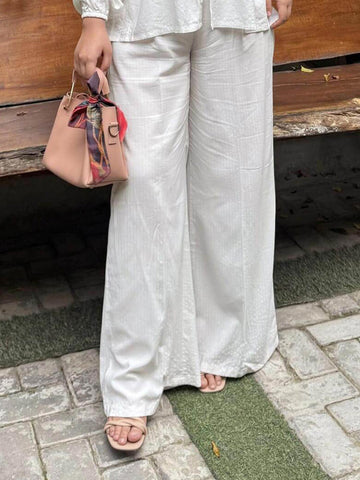 VANILLA - WHITE WIDE LEG PANTS