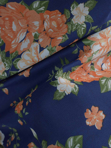 ISMARA - DARK BLUE FLORAL FAIRY KURTI