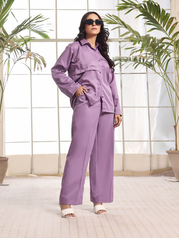 LONG CO-ORD SET - LILAC