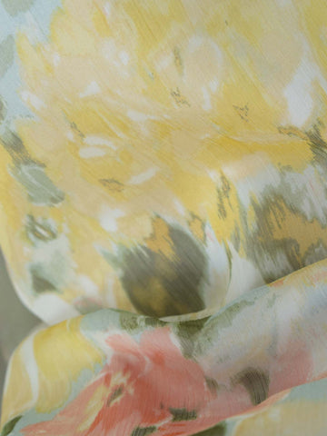 KIARA - PASTEL YELLOW FLORAL FAIRY KURTI