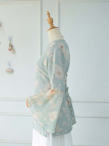 ALTHEA - LIGHT SEA GREEN FLORAL FAIRY KURTI