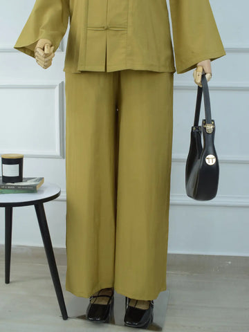 LIYANG - OLIVE MUSTARD MANDARIN CO-ORD