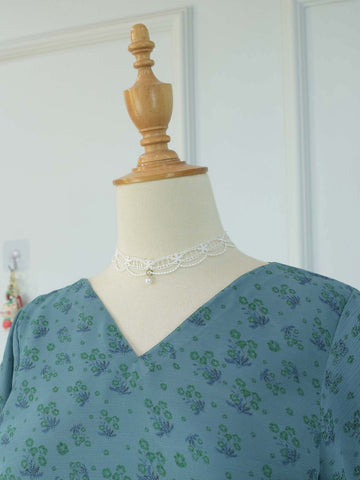 VIRELLE - TEAL FLORAL FAIRY KURTI