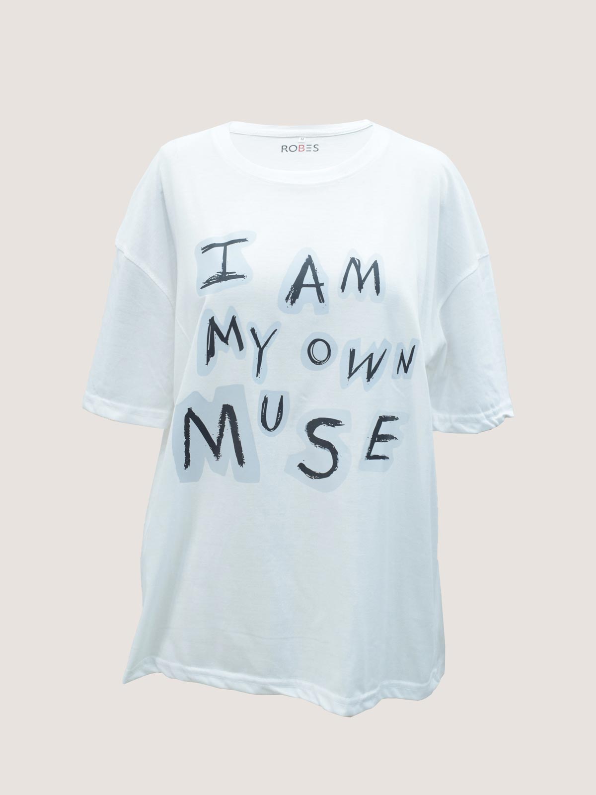 OWN MUSE - WHITE OVERSIZED T-SHIRT