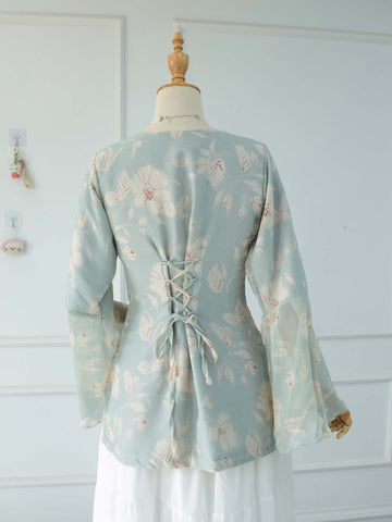 ALTHEA - LIGHT SEA GREEN FLORAL FAIRY KURTI