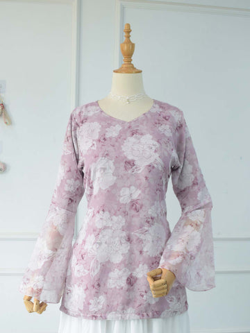 SERINA - MAUVE FLORAL FAIRY KURTI