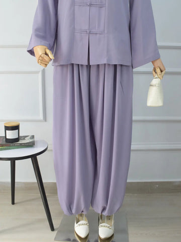 YUNA - LILAC MANDARIN TOP