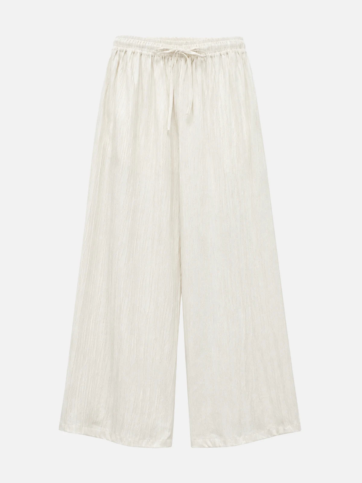 DOVE textured off-white wide-leg pants product image