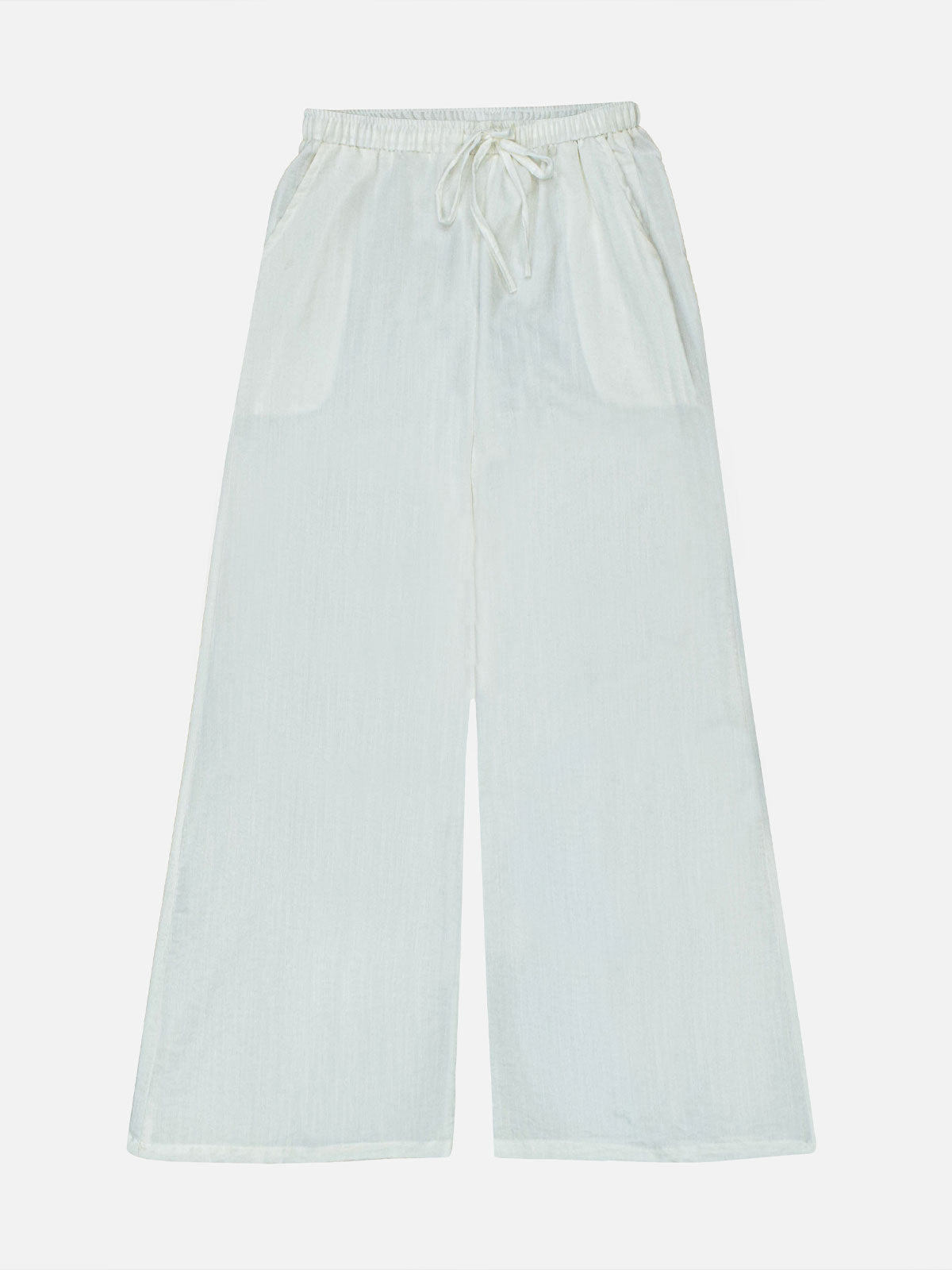 White Robe Pants LINA - WHITE WIDE LEG PANTS – ROBES