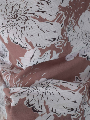 BRUNELIA - PINKISH BROWN FLORAL FAIRY KURTI