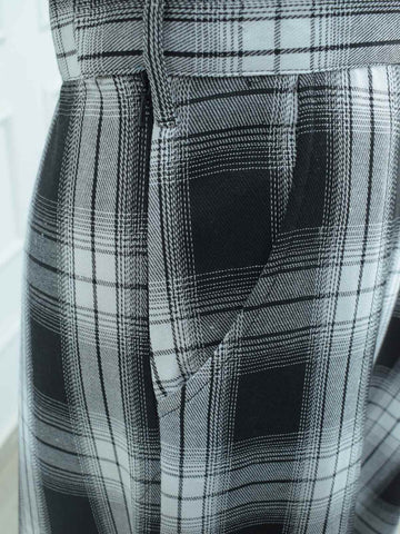 ASHEN WHITE - BLACK & WHITE CHECKERED SKIRT