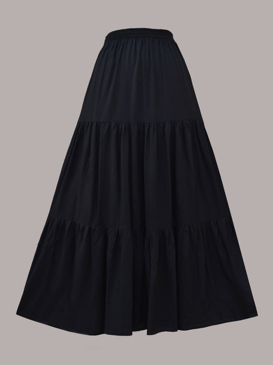 IRENE - BLACK 3 TIERED SKIRT