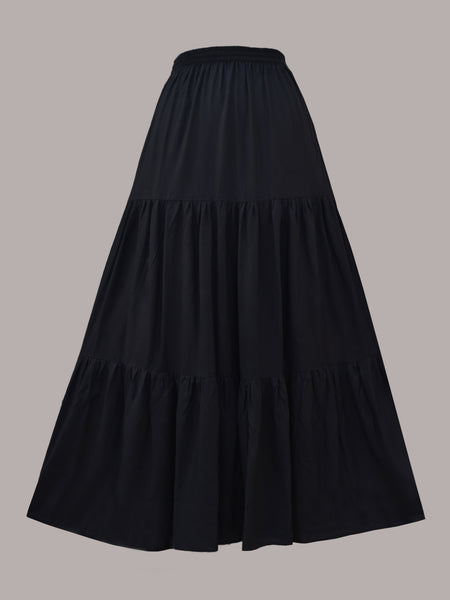 IRENE BLACK TIERED SKIRT – ROBES