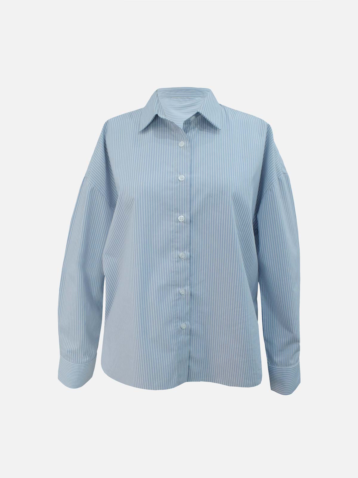 SKYLINE - BLUE STRIPES OVERSIZED BUTTON-DOWN SHIRT