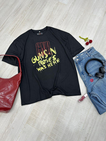 GUNS N ROSES - BLACK OVERSIZED T-SHIRT
