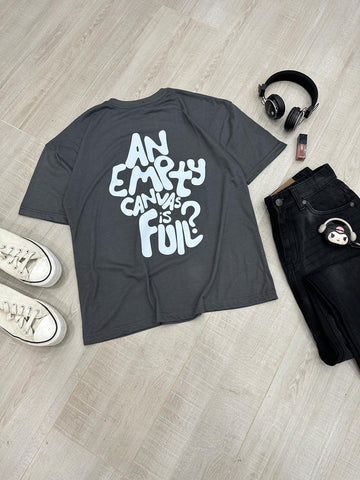 EMPTY CANVAS - GREY OVERSIZED T-SHIRT