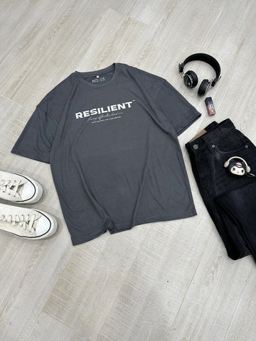 RESILIENT - GREY OVERSIZED T-SHIRT